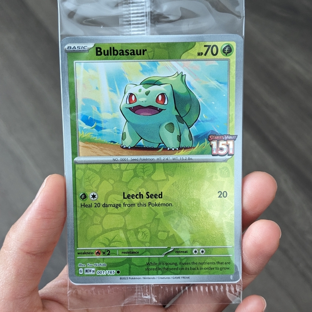 SEALED ๐ Pokemon 151 Bulbasaur Promo Card Best Buy Stamp Reverse Holo ๐ - Picture 3 of 9